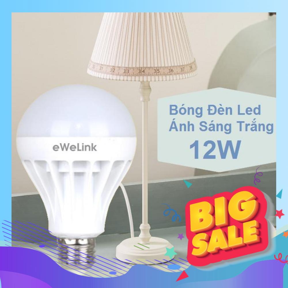 (eWeLink)_ Bóng Đèn Led Tròn Ánh Sáng Trắng 12W