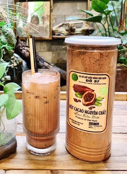 Bột ca cao nguyên chất đô 37 - bột cacao đặc sản tây nguyên - hộp 500 gram - bách hóa thực phẩm sạch