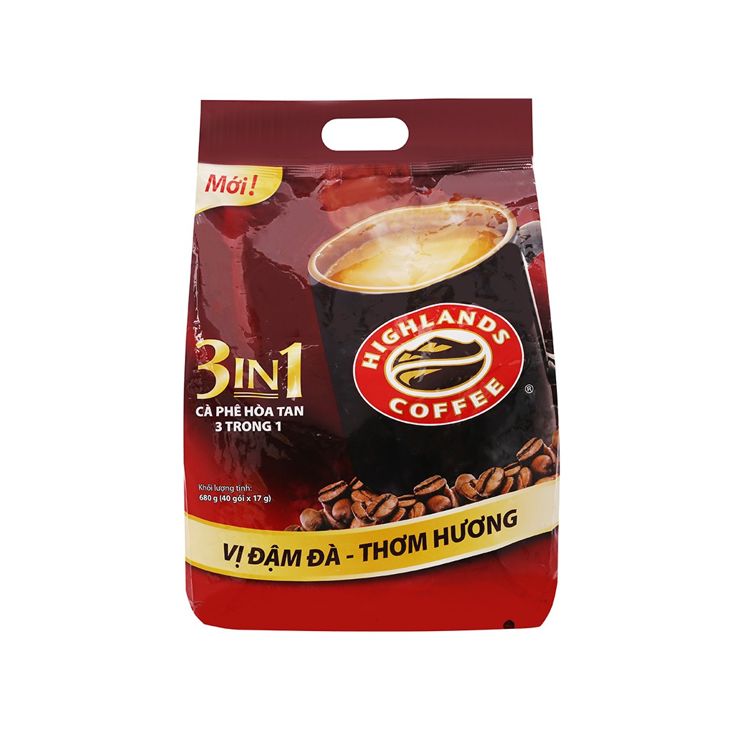 Cà phê sữa highlands 3 in 1 bịch 40 gói