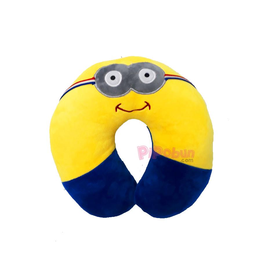 Gối kê cổ minion chữ u nhồi bông pp 100% size s pipobun - happylive shop