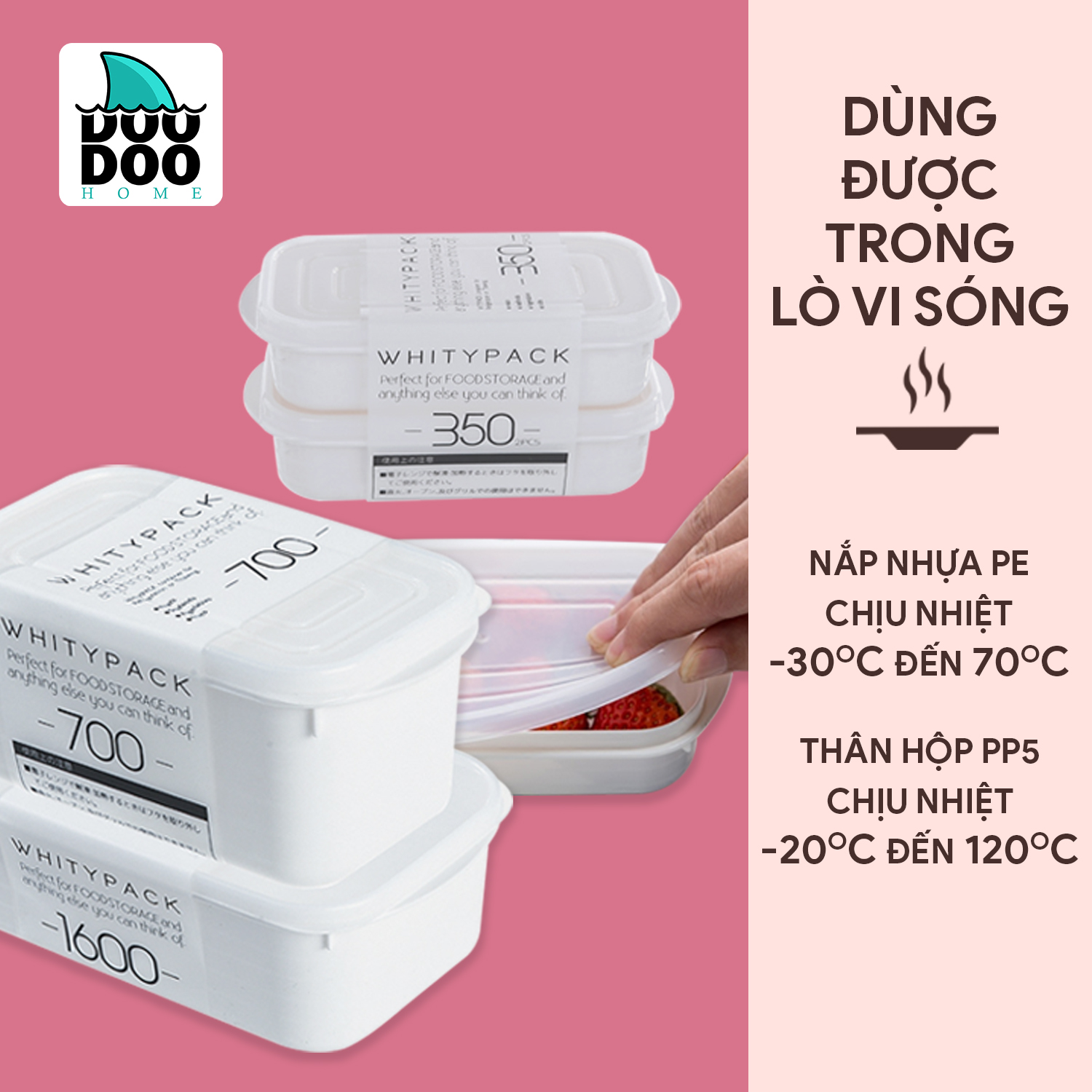 Khay trữ đông đồ ăn dặm Yamada Hộp nhựa đựng thực phẩm tươi sống - DooDooHome