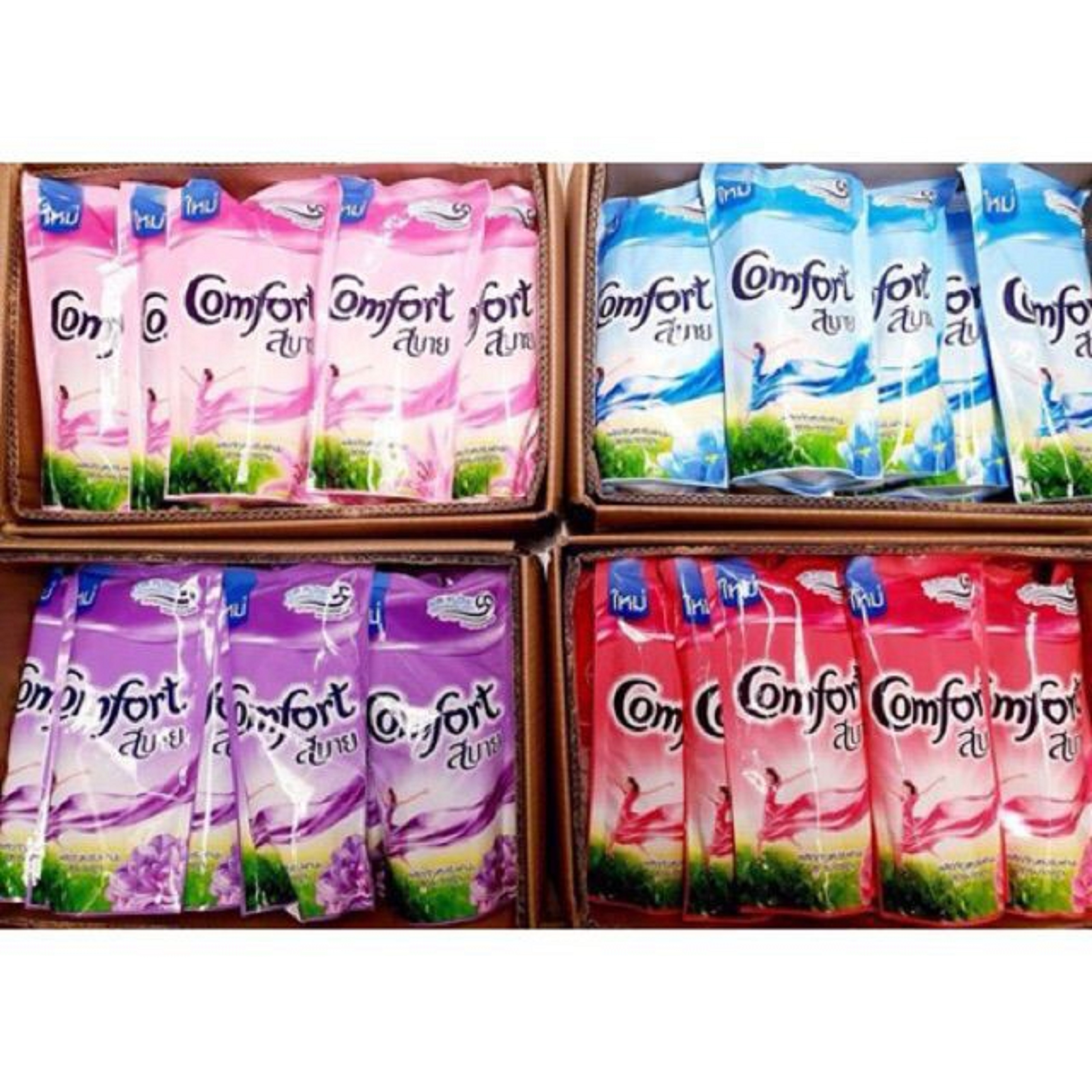 Combo 3 bịch nước xã vải comfort 580ml thái lan
