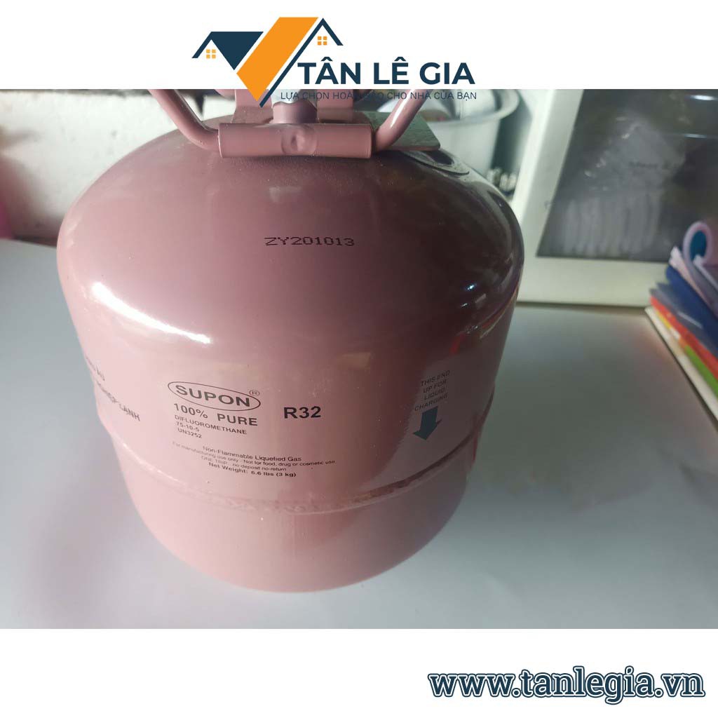 Gas lạnh điều hòa Supon R32 Nhỏ. 3,0kg. Môi chất lạnh R32