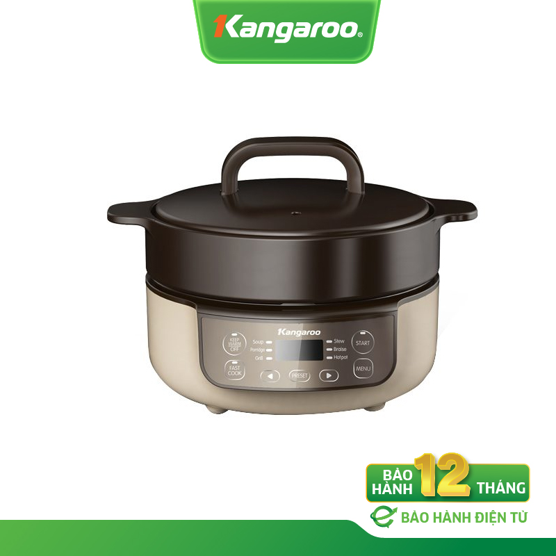 Nồi hầm dưỡng sinh Kangaroo KG3SC1 - 3 Lít - Công suất 790W - 8 chế độ nấu - Hàng chính hãng