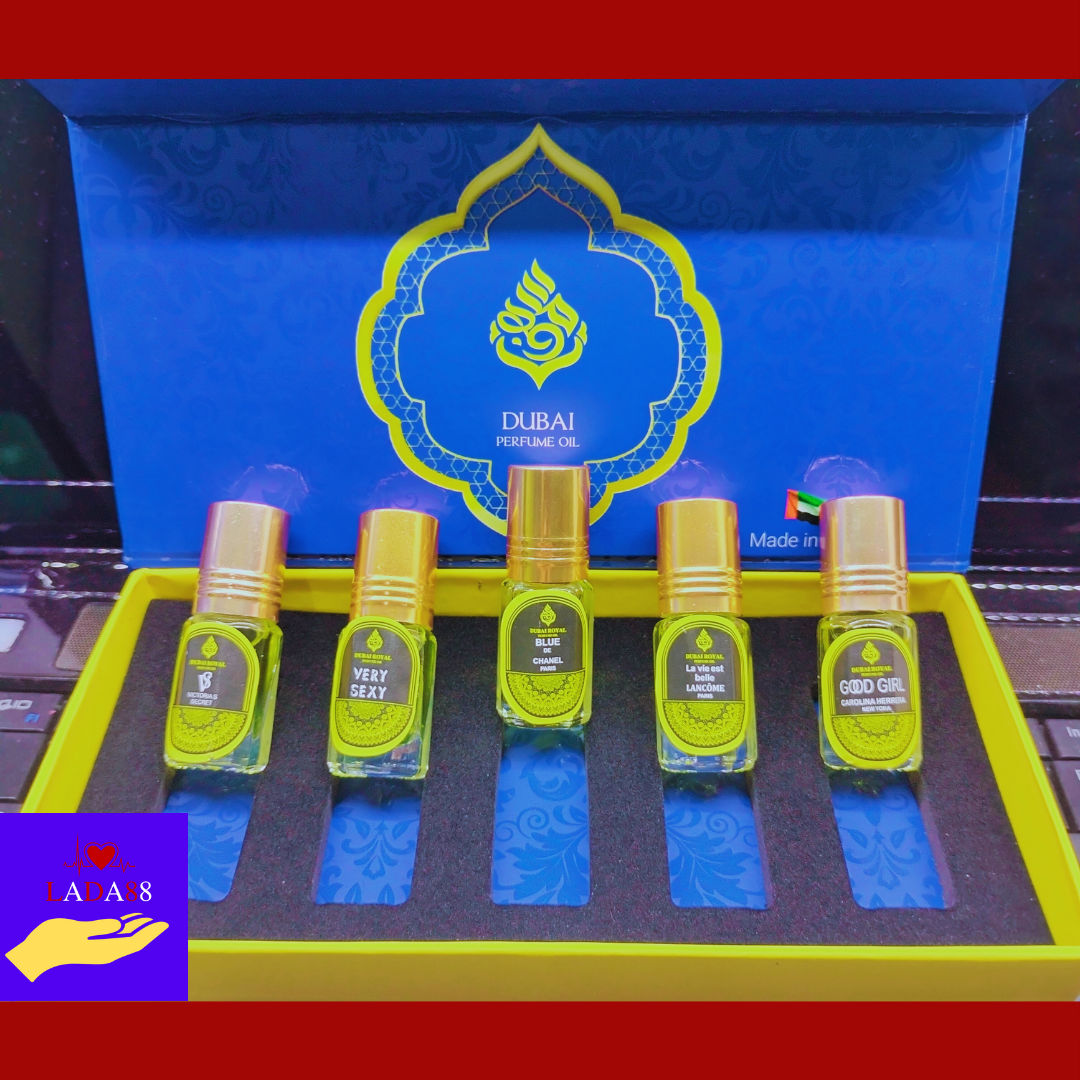 Set 5 Chai Tinh Dầu Nước Hoa Dubai Mini Dành Cho Cả Nam Và Nữ Dầu thơm dubai nam nữ, tinh dầu thơm dubai, nước hoa dubai