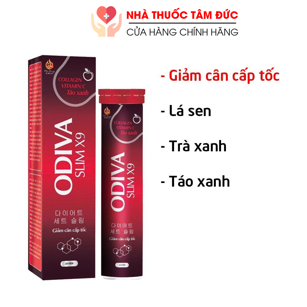 Viên sủi thảo dược giảm cân cấp tốc Odiva Slim X9 giúp thanh nhiệt cơ thể