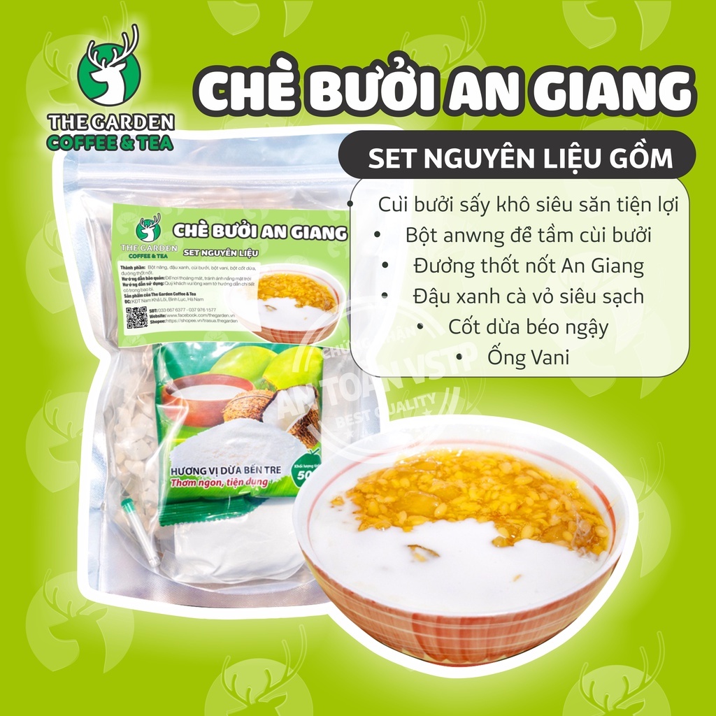 Set chè bưởi an giang the garden nấu 40-45 chén