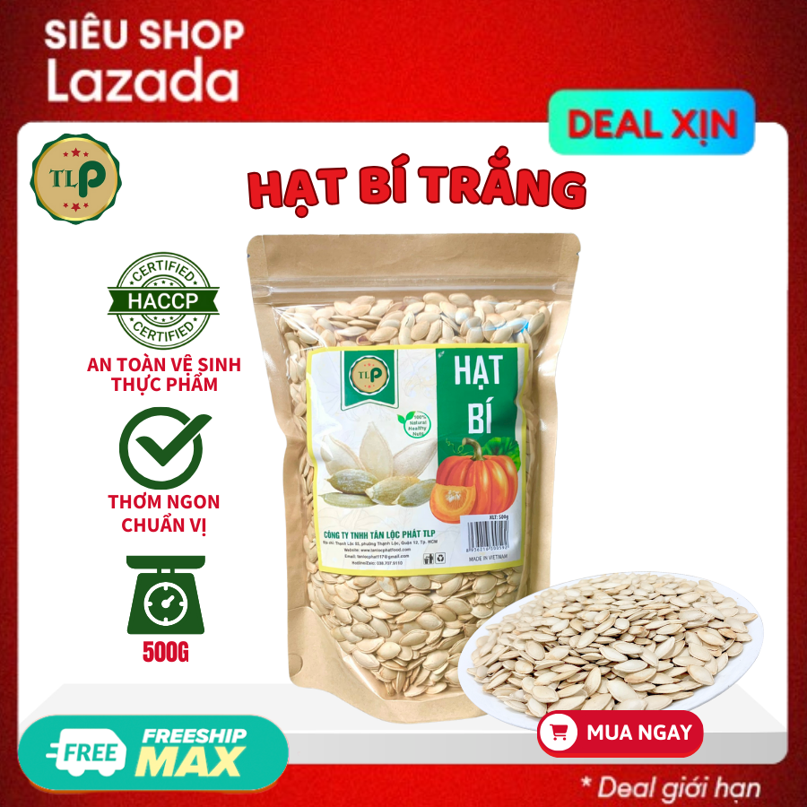 HẠT BÍ TRẮNG TÂN LỘC PHÁT GIÒN THƠM CHẮC HẠT Đồ Ăn Vặt Yêu Thích