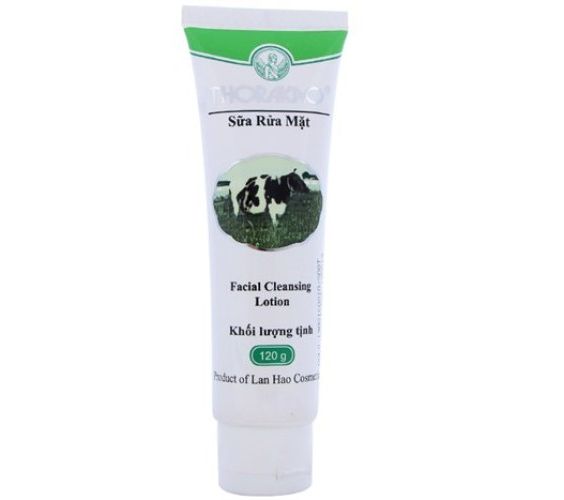 Sữa rửa mặt trắng da sữa bò Màu trắng có hạt Thorakao 120g