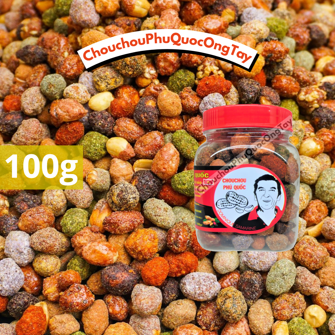 (Hũ 100g) Đậu phộng 30 vị CHOUCHOU PHÚ QUỐC ÔNG TÂY