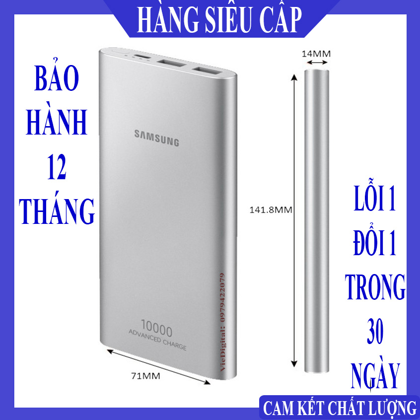 [Sạc SS] Sạc Dự Phòng, Pin Sạc Dự Phòng, Pin Dự Phòng, Sạc Nhanh SamSung 10000mAh, Hàng Siêu Cấp, Phiên Bản Cao Cấp, Tíc Hợp Sạc Nhanh, Tiện Lợi, bảo hành 12 Tháng, Lỗi 1 Đổi 1