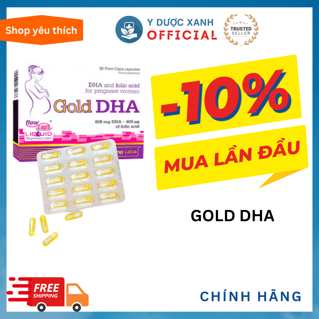 GOLD DHA, 30 Tablets, DHA Tablets, Folic Acid for Pregnant Women
