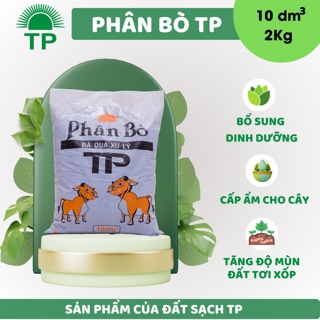 Phân bò ủ hoai mục tp 10dm3