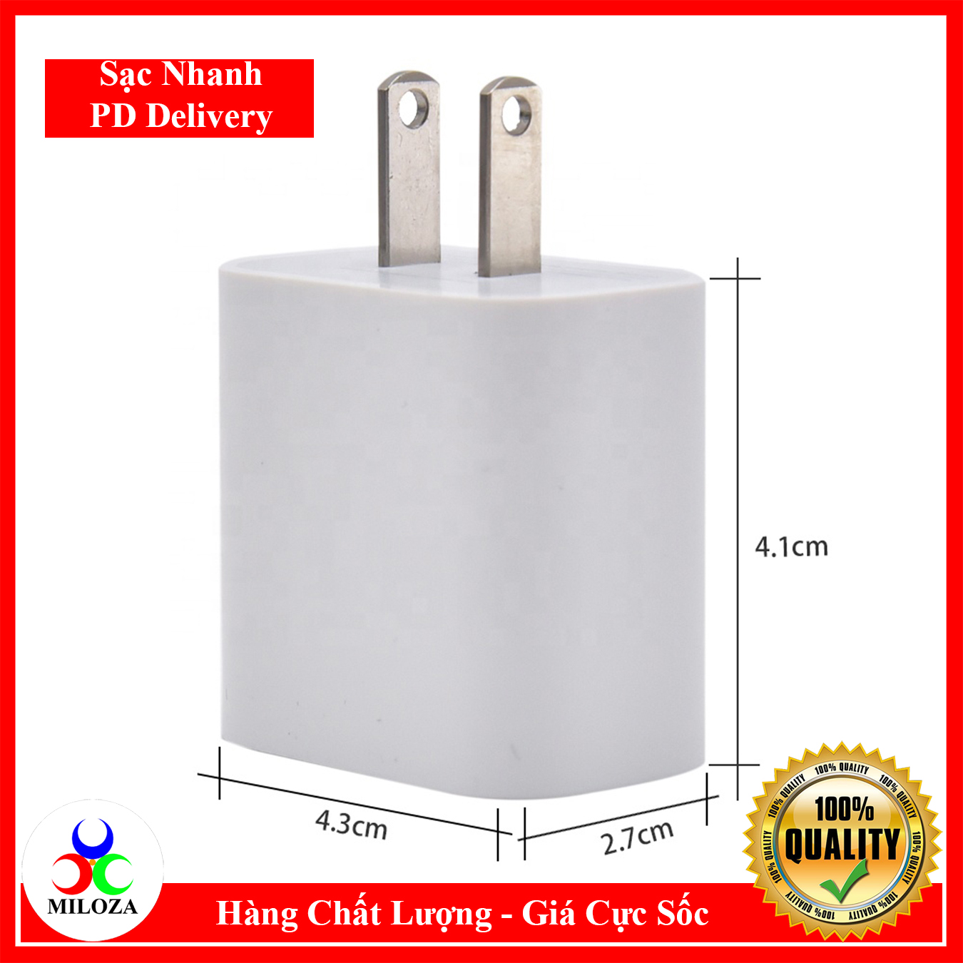 Sạc nhanh pd - sạc nhanh iphone, ipad, samsung, oppo, huawei, laptop, macbook - củ sạc nhanh - cốc sạc nhanh - cục sạc nhanh - cóc sạc nhanh - miloza nhập khẩu