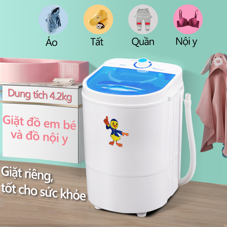 Máy giặt mini cao cấp Máy giặt vắt quần áo gia dụng mini Giá rẻ vừa giặt vừa vắt khô quần áo dáng nhỏ gọn cho sinh viên KTX ở trọ