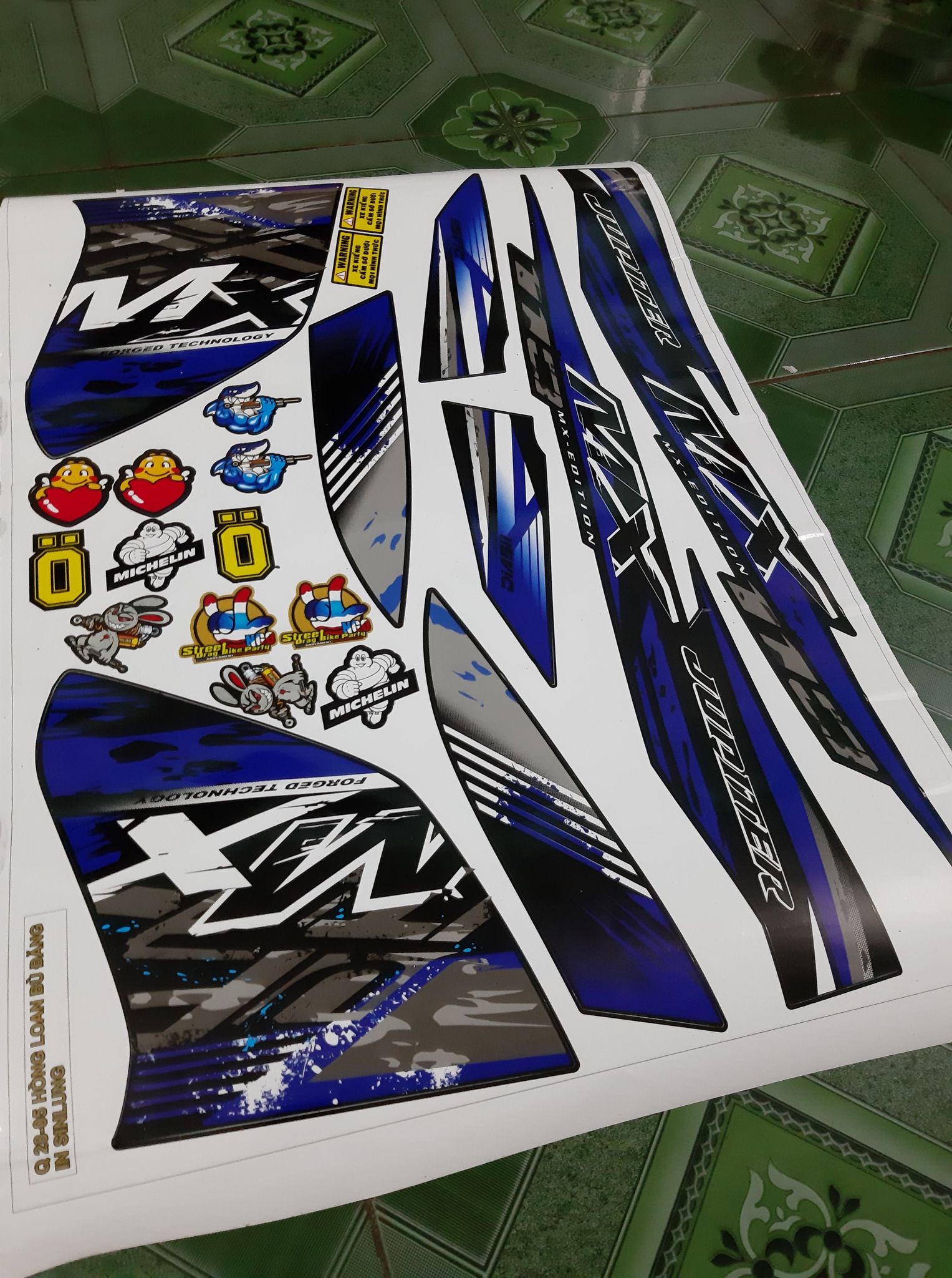 tem rời jupiter MX xanh đen