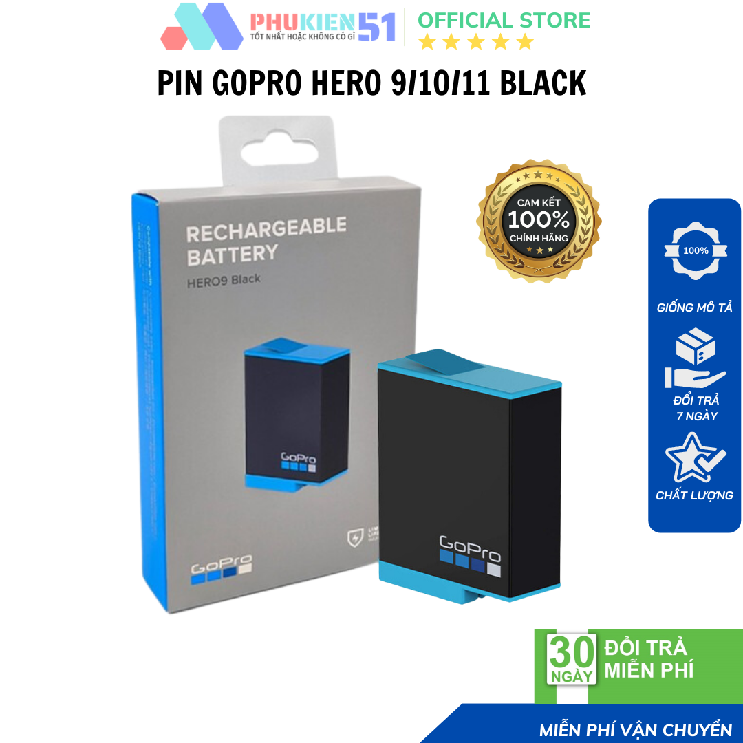 Pin gopro hero 9 10 11 black 1720mah - hàng chính hãng