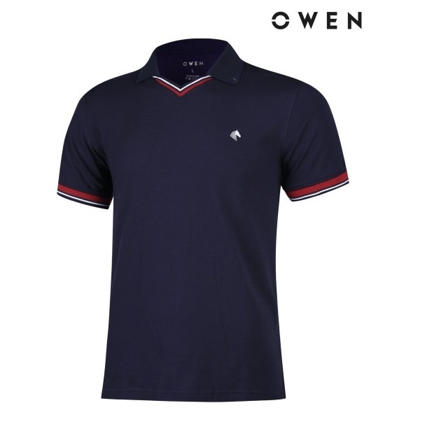 Owen - áo polo ngắn tay owen màu xanh than 20198 - áo thun ngắn tay có cổ