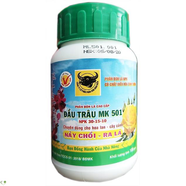 Phân bón đầu trâu 501 (100g/hũ) | chuyên dùng dưỡng hoa lan và các loại cây trồng khác