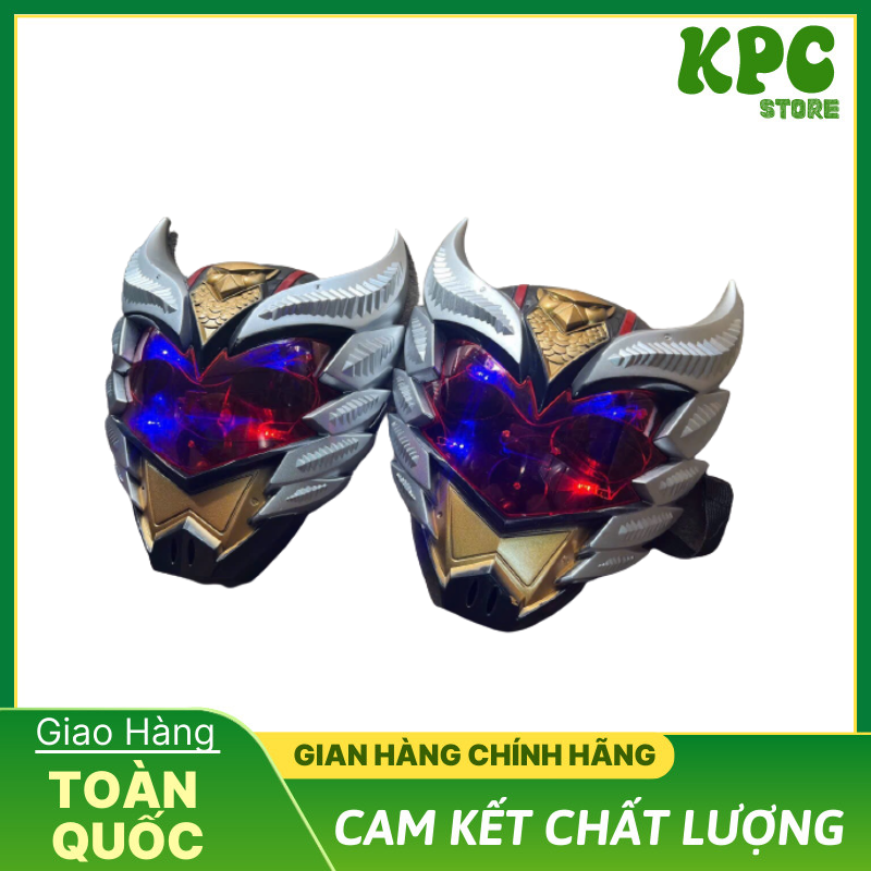 Mặt nạ siêu nhân phượng hoàng đỏ có đèn - đồ chơi trung thu hóa trang halloween độc đáo