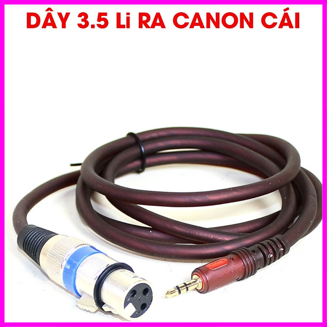 DÂY TÍN HIỆU 3.5 LI RA CANON CÁI DÀI 3M, LÕI ĐỒNG, CHỐNG GÃY, CHO ÂM THANH RA CHUẨN