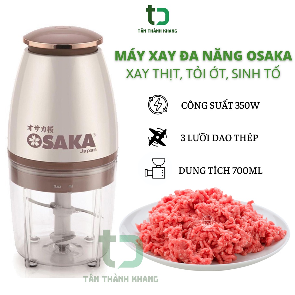 Máy xay thịt đa osaka, máy xay đa năng g suất 350w xay thịt cá, xay sinh tố, xay đá, bh 12 tháng