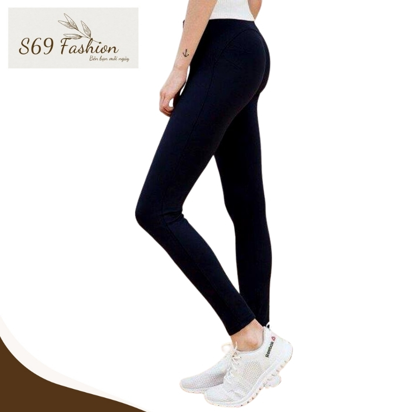 Quần legging nữ S69 Fashion nâng mông co giãn 4 chiều, chất vải dày dặn, cao cấp, quần thun ôm gen bụng, cạp cao