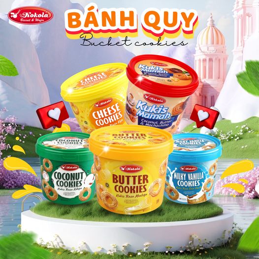 Bánh quy  Kokola xô 400g đủ loại 21279