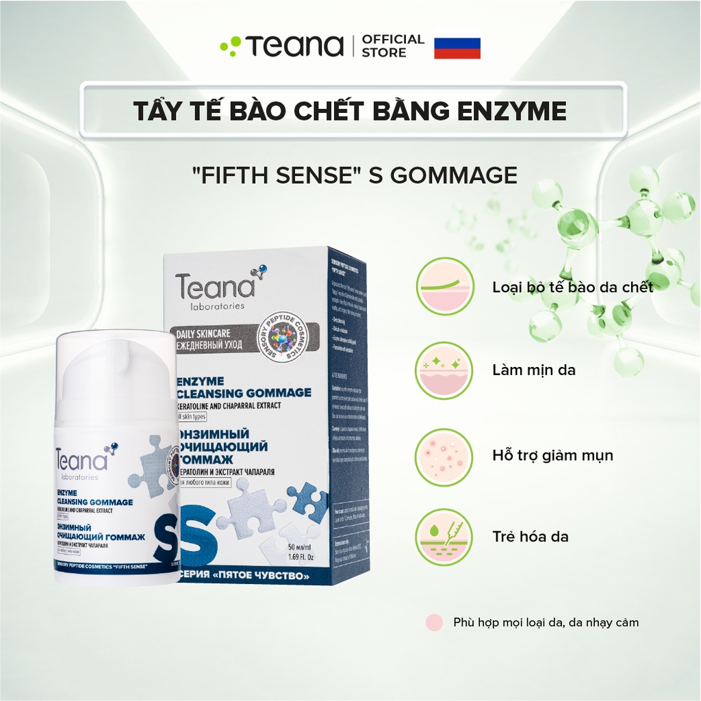 Tẩy tế bào chết bằng enzyme Teana Fifth Sense S Enzyme Cleansing Gommage
