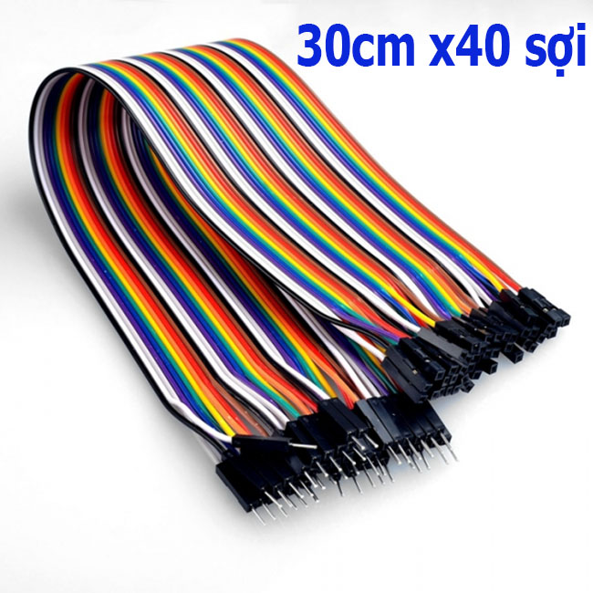 40 Dây Test Board Mạch Điện tử Đầu Đực - Cái 30cm (có bán lẻ)
