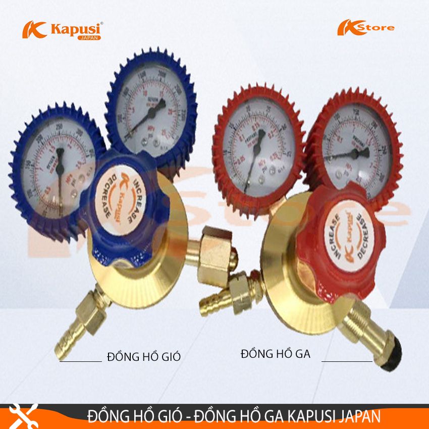 ĐỒNG HỒ GA ĐIỀU ÁP KAPUSI JAPAN - ĐỒNG HỒ GIÓ ĐÁ ĐIỀU ÁP TIÊU CHUẨN NHẬT BẢN - VAN GIẢM ÁP THIẾT BỊ KHÔNG THỂ THIẾU TRONG HÀN HƠI
