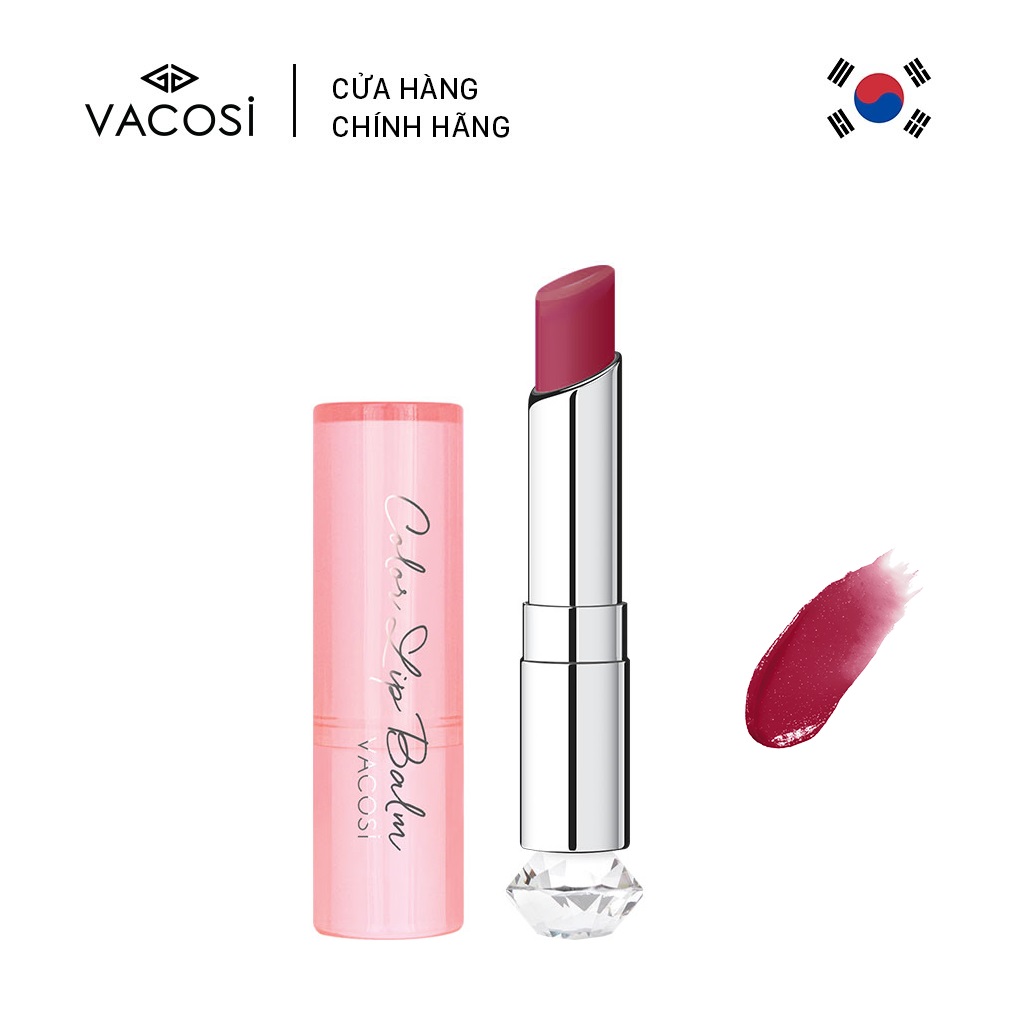 [HCM] Vacosi Son Dưỡng Có Màu Natural Color Lip Balm 3g #PK08: Berry Lush