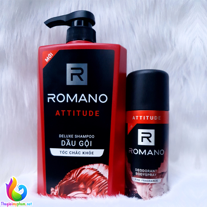 Combo Dầu Gội Romano Attitude 650g + Xịt Khử Mùi 150ml