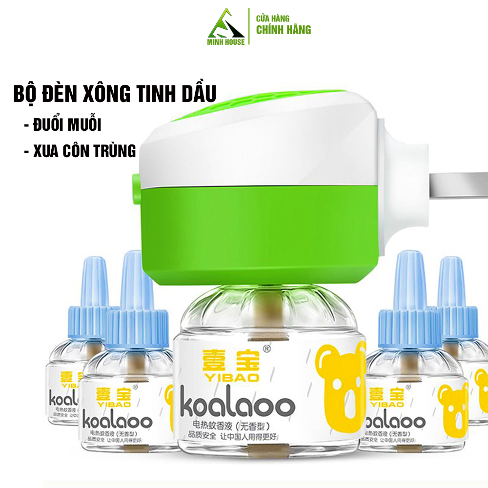 Combo tinh dầu Khuynh Diệp Chanh kèm máy xông đuổi muỗi, côn trùng Kaolaoo Hàn Quốc, tinh chất thiên nhiên, an toàn sức khỏe cho trẻ nhỏ, mẹ mang thai, người già, Minh House