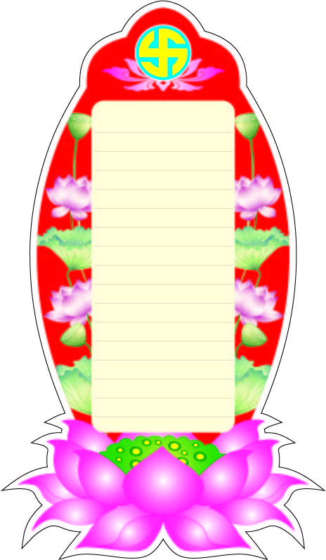 [HCM]Bài vị giấy Hoa sen  ( xấp 100 tờ )