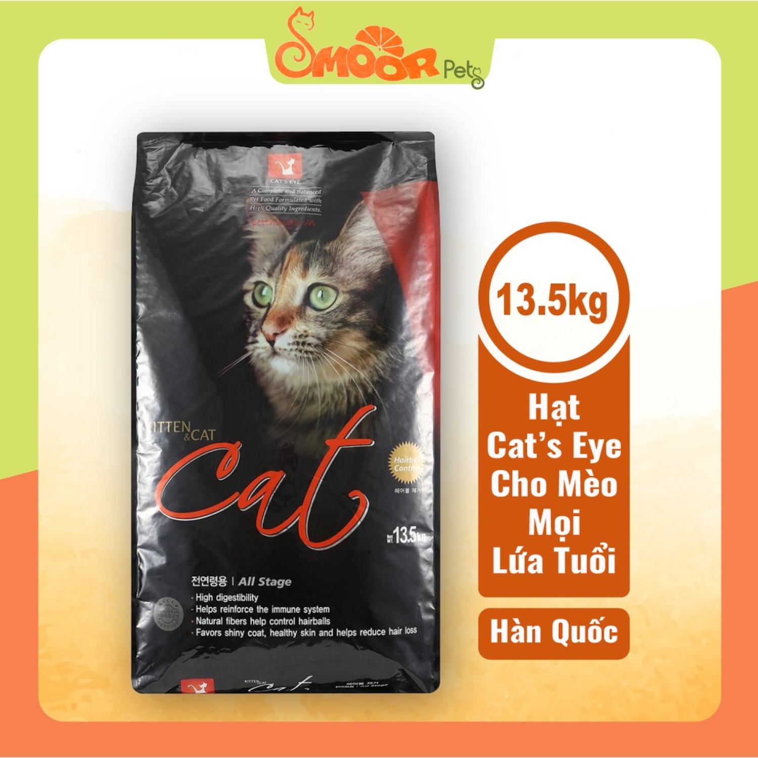 Thức ăn hạt cho mèo Cateye 13.5kg - Hạt mềm Cat’s Eye - Smoor petshop