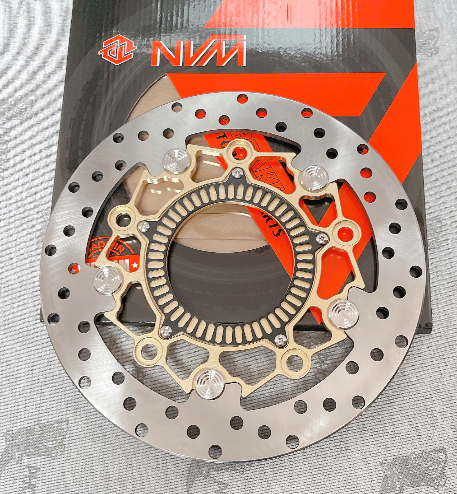 (Instant Discount of 100K) Front Brake Disc for Winner V4 Series _ 5 Holes _ Size 267mm_ Abs Inner Plate Available_ Stainless Steel Button Made of 304 Super Bright _ Light Yellow Color, You Know! !! Pvn8474.