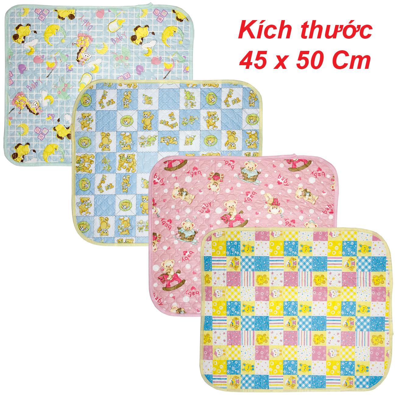 Combo 5 Chiếu chống thấm Đài Loan 45x50cm an toàn và chống thấm tuyệt đối cho bé sơ sinh 5CĐLNKS - KIBA.shop ( miếng lót chống thấm đồ cho trẻ sơ sinh )