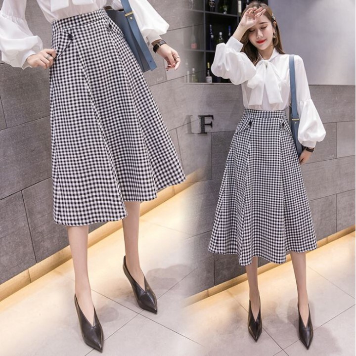 CHÂN VÁY XÒE KATE CARO KÈM TÚI DÀI 70CM Hàng Thiết Kế💕FREESHIP💕[Chân váy Kiểu Công Sở Thời Trang]