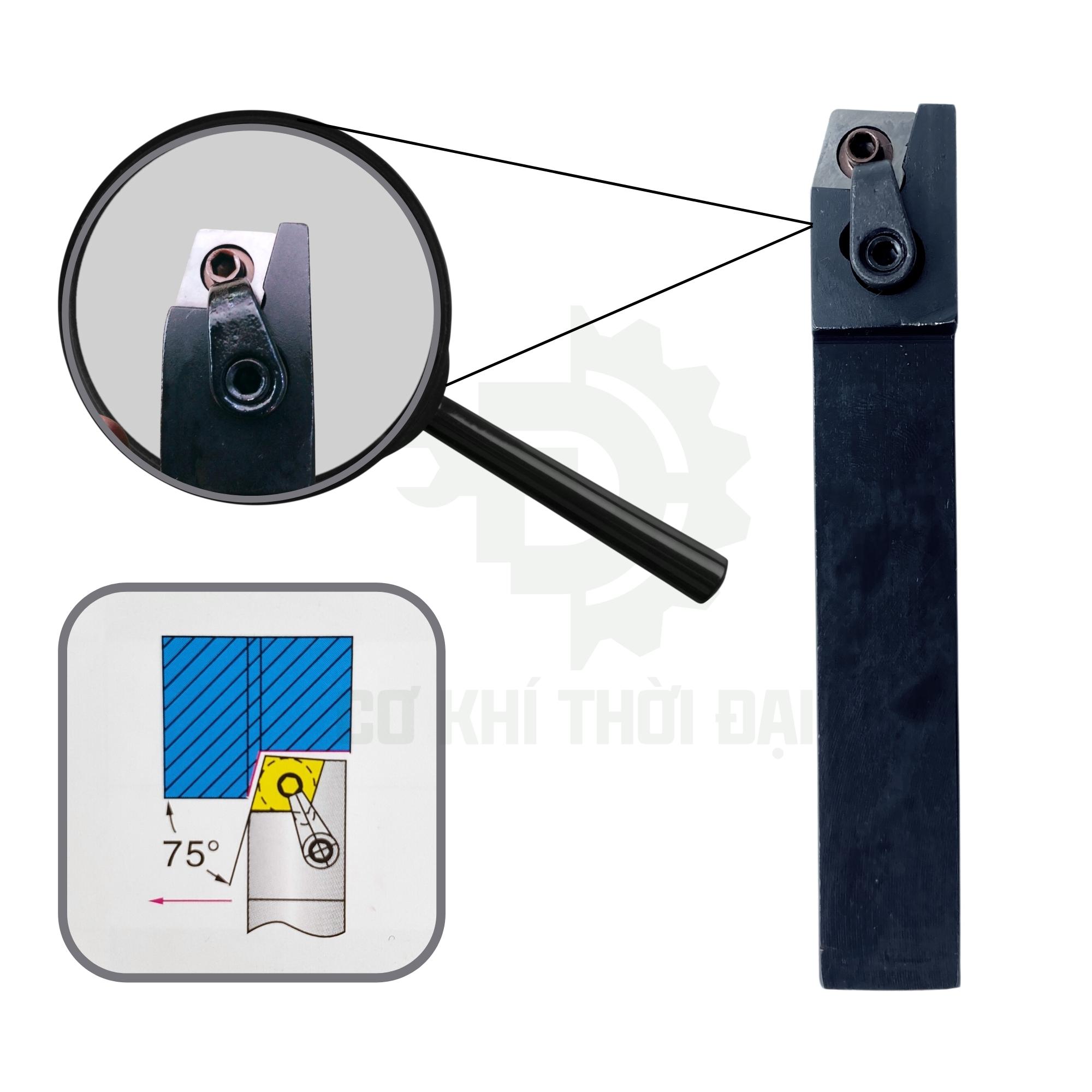 CÁN DAO TIỆN 16 20 25 CNC MCBNR1616H12 MCBNR2020K12 MCBNR2525M12 TIỆN GÓC 75 ĐỘ LẮP MẢNH CN12