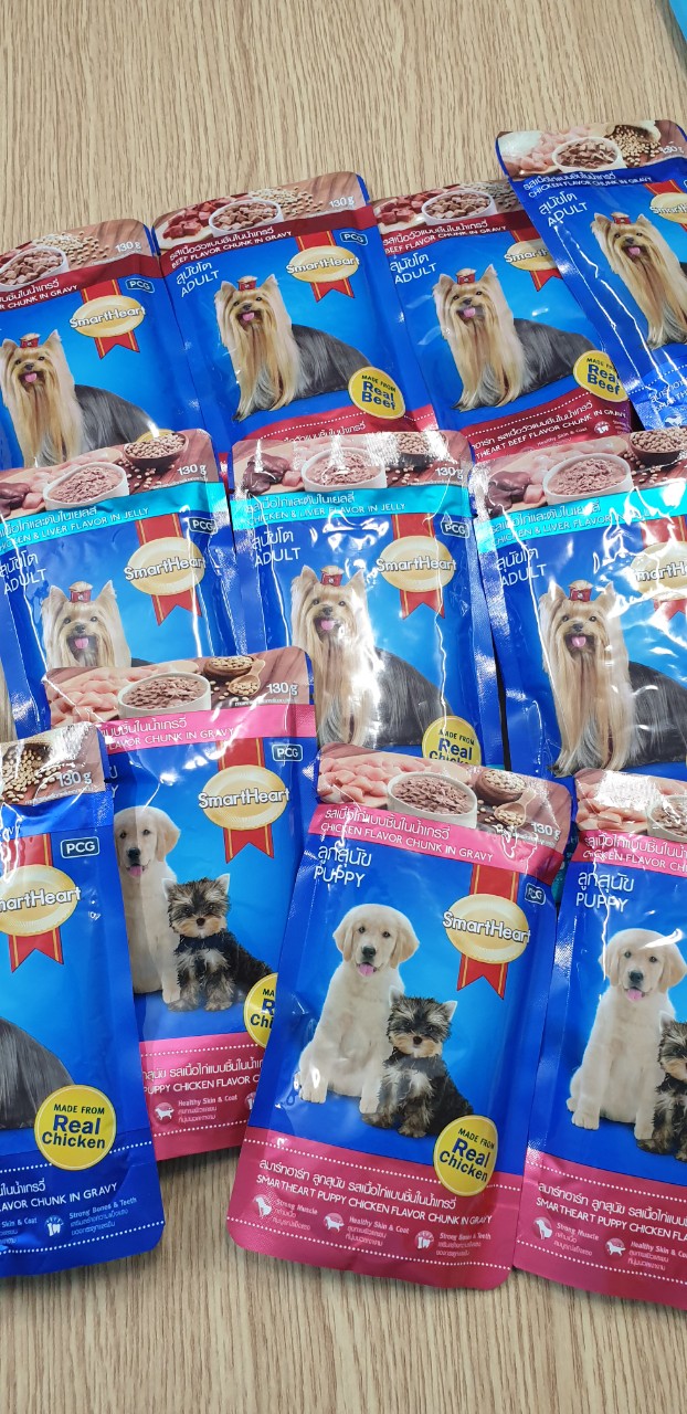 Pate cho chó pate smartheart gói 130g đủ vị- best pet food