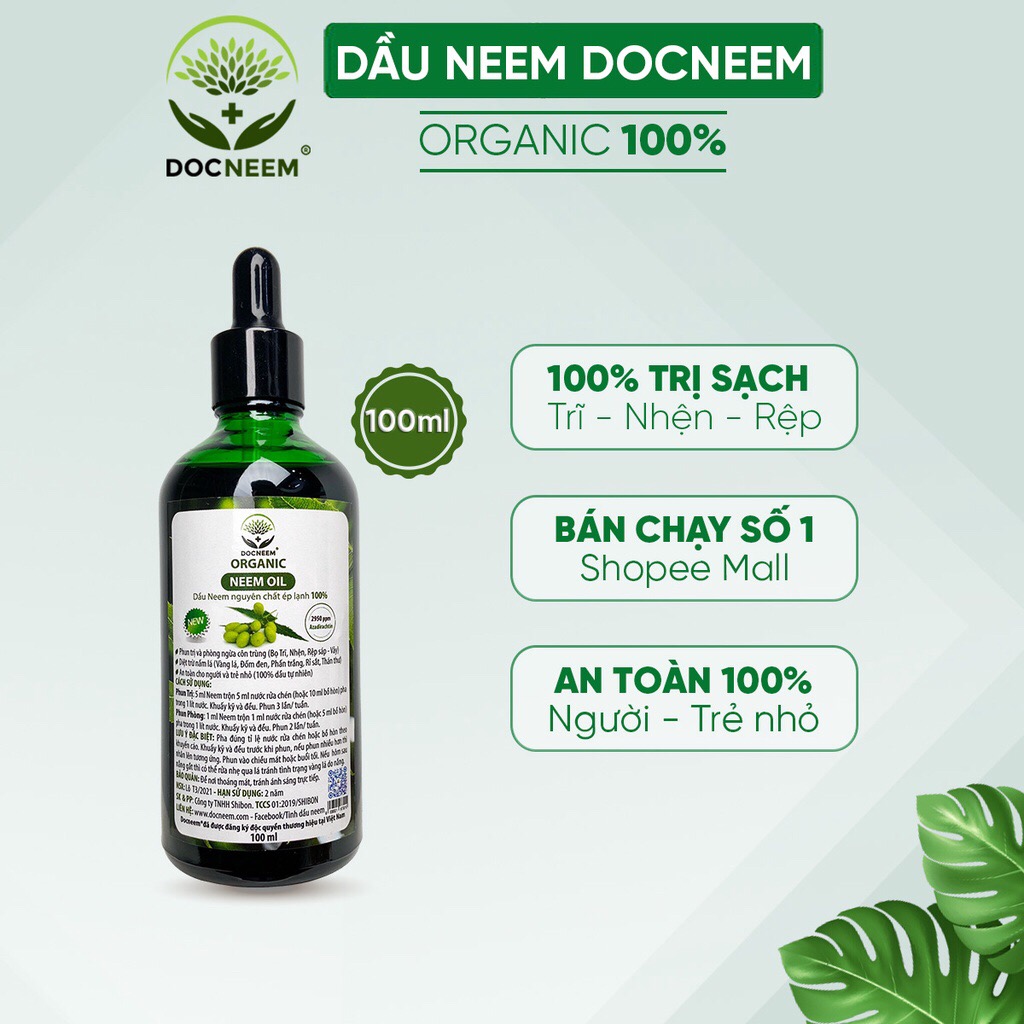 Tinh dầu neem oil nguyên chất-Trị trĩ -rệp-nấm lá cho cây trồng