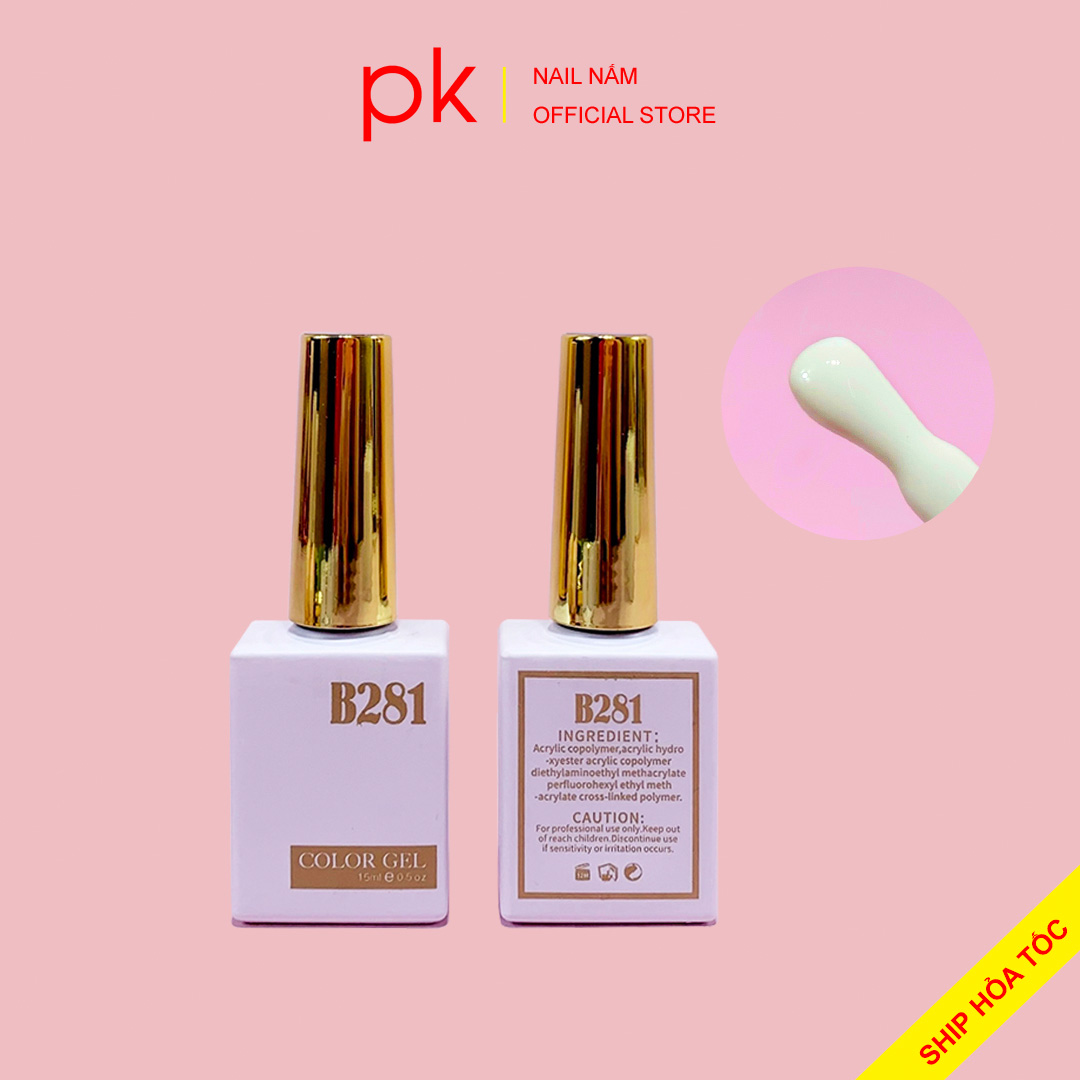 Sơn gel trắng kem b281 chai 15ml