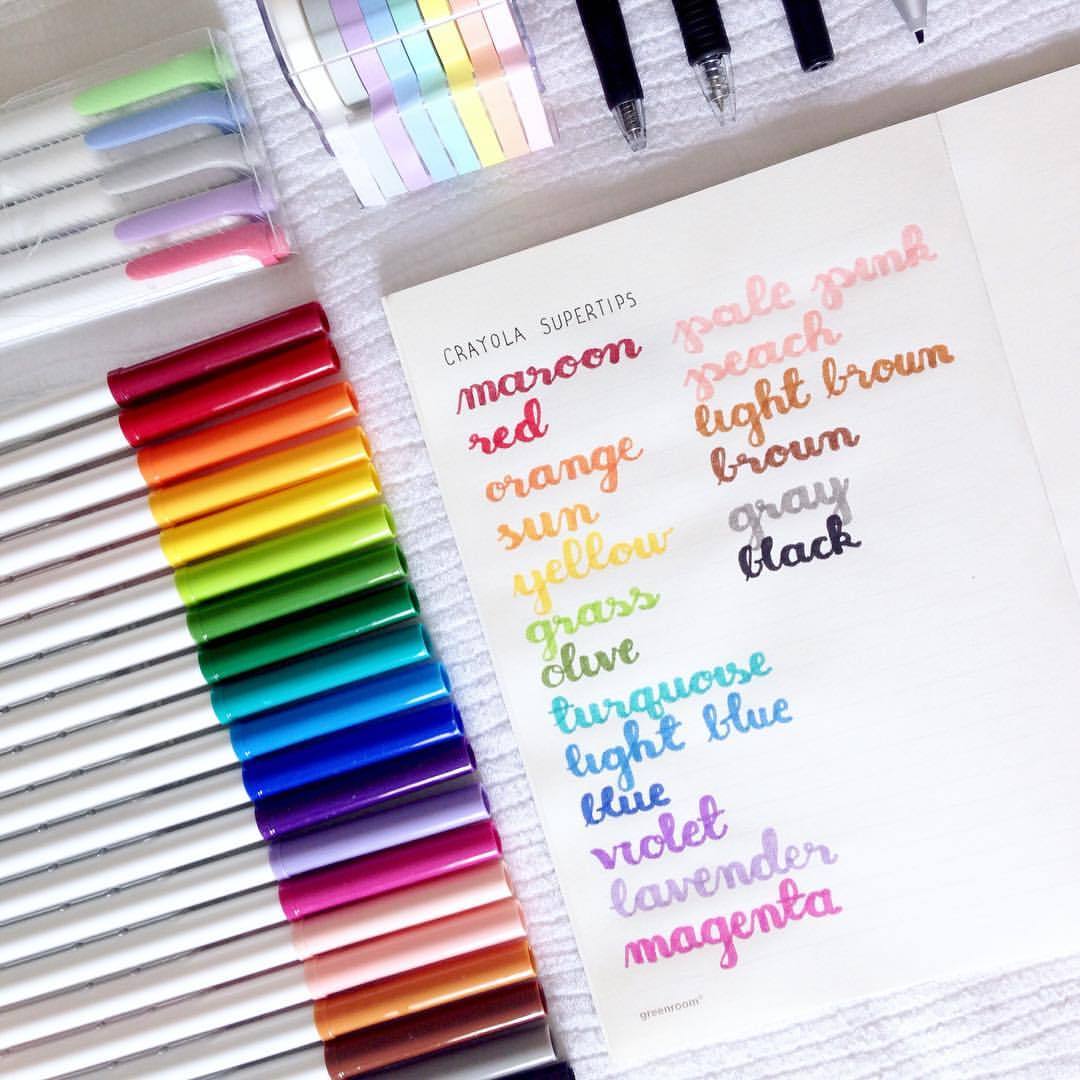 Bút Crayola Super Tips ngòi chóp nón viết Calligraphy