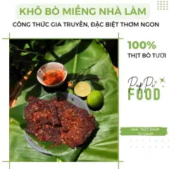 1kg Khô Bò Miếng Mềm Nhà Làm Ngon - 100% Thịt Bò - K chất bảo quản