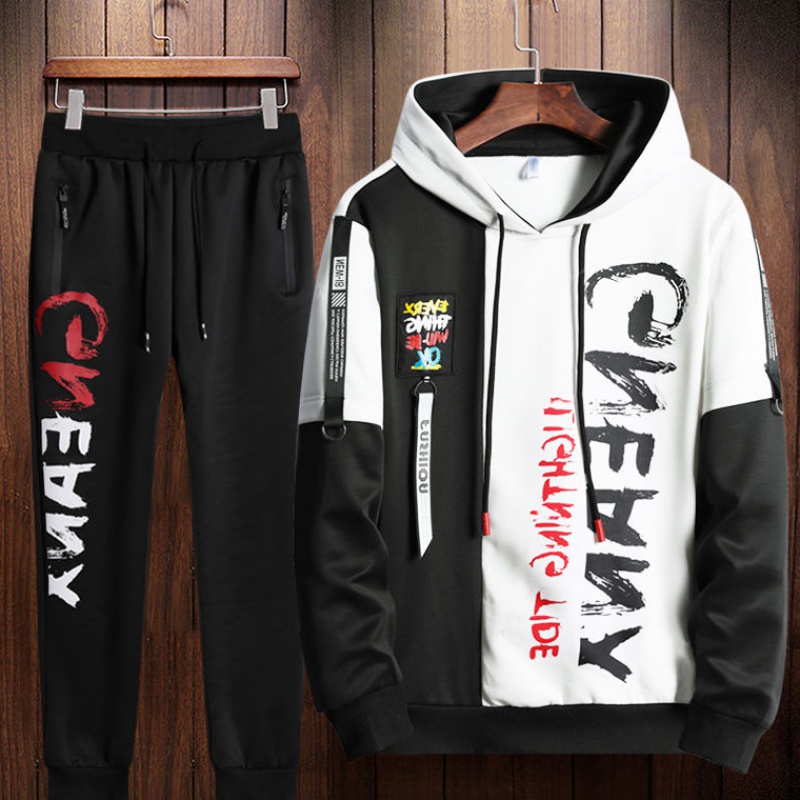 Bộ Đồ Nỉ Thu Đông Nam Áo Hoodies GNEANX Phối Dây Chữ Kết Hợp Quần Jogger Kiểu Dáng Hàn Quốc Trẻ Trung Thời Trang 4HER SET NAM 9000077