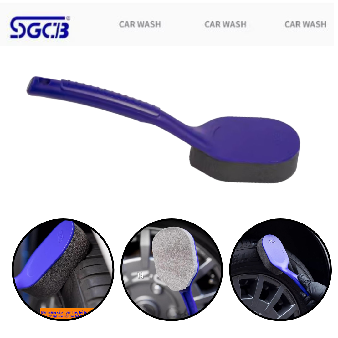 Bàn chải dưỡng lốp xe sgcb, bàn chải đánh bóng lốp chính hãng sgcb 29cm