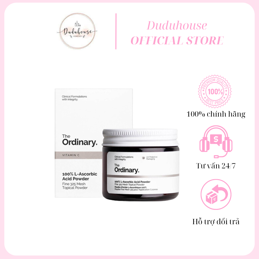 Bột the ordinary vitamin c 100% l-ascorbic acid powder sáng da, mờ thâm 20g duduhouse