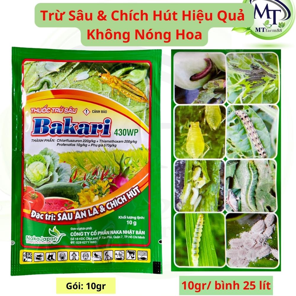 Thuốc Trừ Sâu - Bakari 430WP 10gr - Bọ Trĩ - Rầy - Rệp Sáp - Nhện Đỏ - Ruồi đục quả - Hiệu Quả Nhanh Và Mạnh Với 3 Hoạt Chất