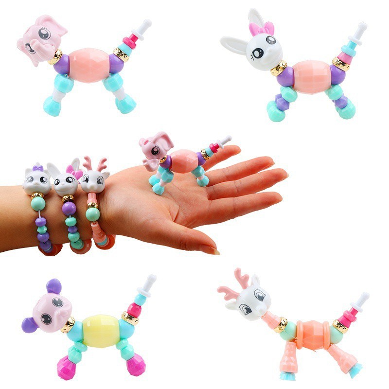 Vòng đeo tay biến hình thú dễ thương twisty petz, cam kết hàng